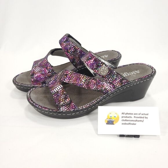 Alegria Loti Slip On Casual Sandals Womens Size 8 38 LOT-299 Multi-Color - Picture 1 of 9